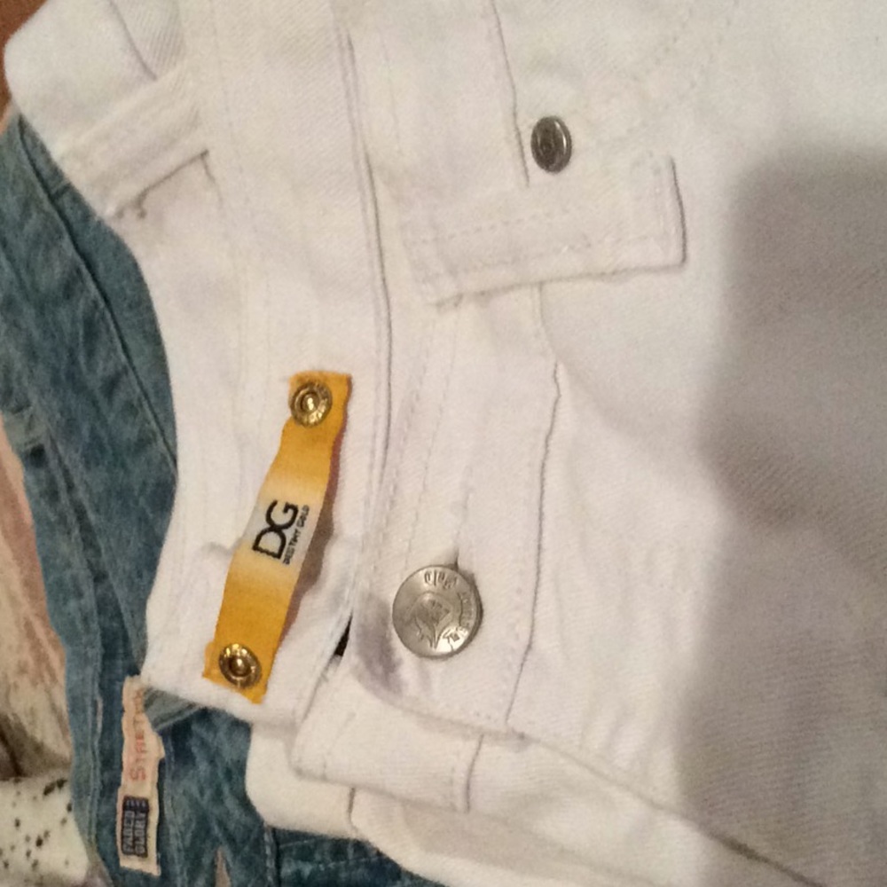 White denim shorts